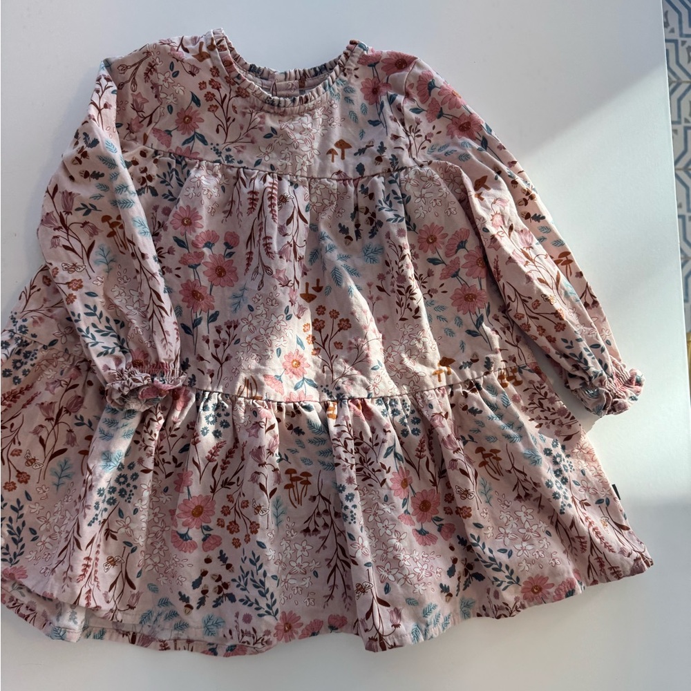 Modern Moments by Gerber Pink Floral Peplum Dress – Toddler Girls 2T - Picture 2 of 7